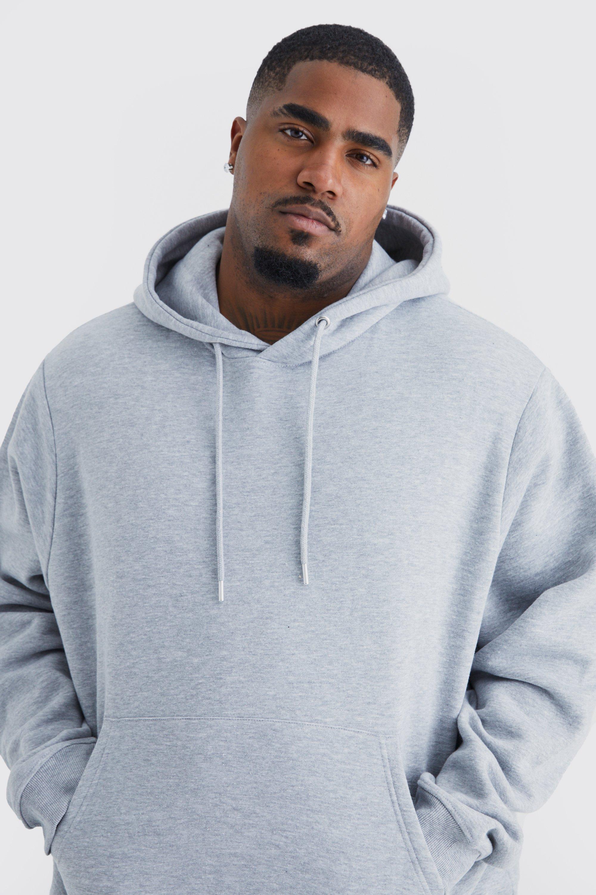 Plus Boxy Fit Man Hoodie boohoo